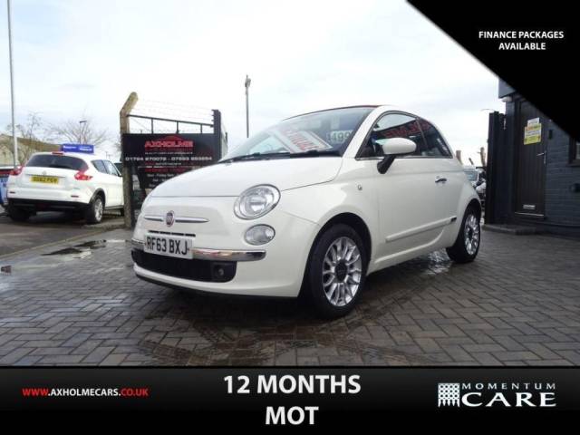 Fiat 500 1.2 Lounge 2dr [Start Stop] finance available Convertible Petrol White