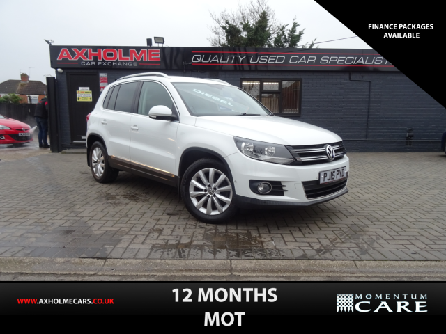 Volkswagen Tiguan 2.0 TDi BlueMotion Tech Match 5dr [2WD] finance available Estate Diesel White